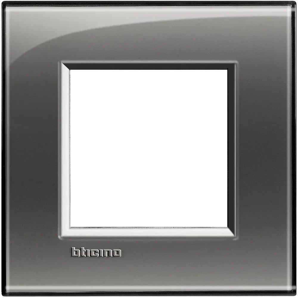 Living Light - Placca quadra 2P Fumo di Londra - LNA4802KF