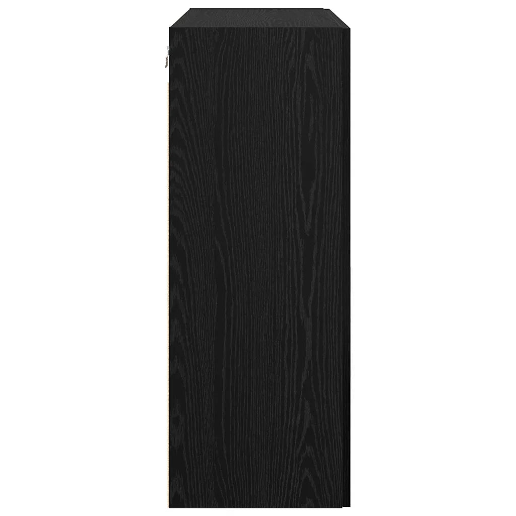 vidaXL Armadi da Muro 2 pcs Rovere nero 69.5 x 34 x 90 cm