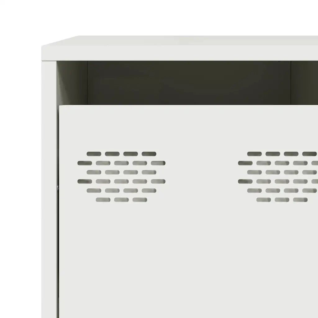 Credenza Bianca 135x39x103,5 cm in Acciaio Laminato a Freddo 3307178