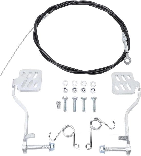 Pedali in acciaio per go-kart con cavo di gas di ricambio - Accessorio per go cart - Duraturo e affidabile