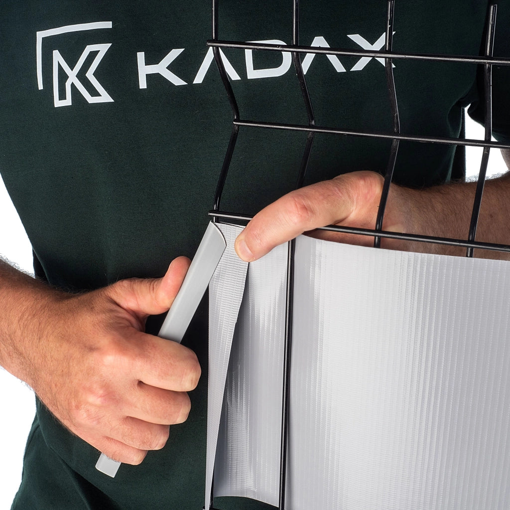 Nastro di protezione KADAX per pannelli di recinzione, recinzione, protezione UV, 20 clip, 19x35 m