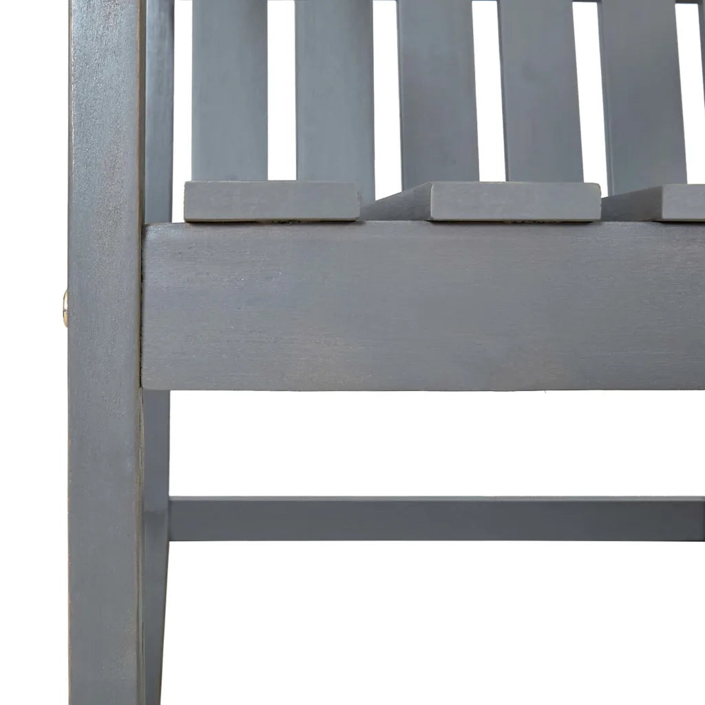 Sedie da Giardino 2 pz Grigie in Legno Massello di Acacia cod mxl 13893