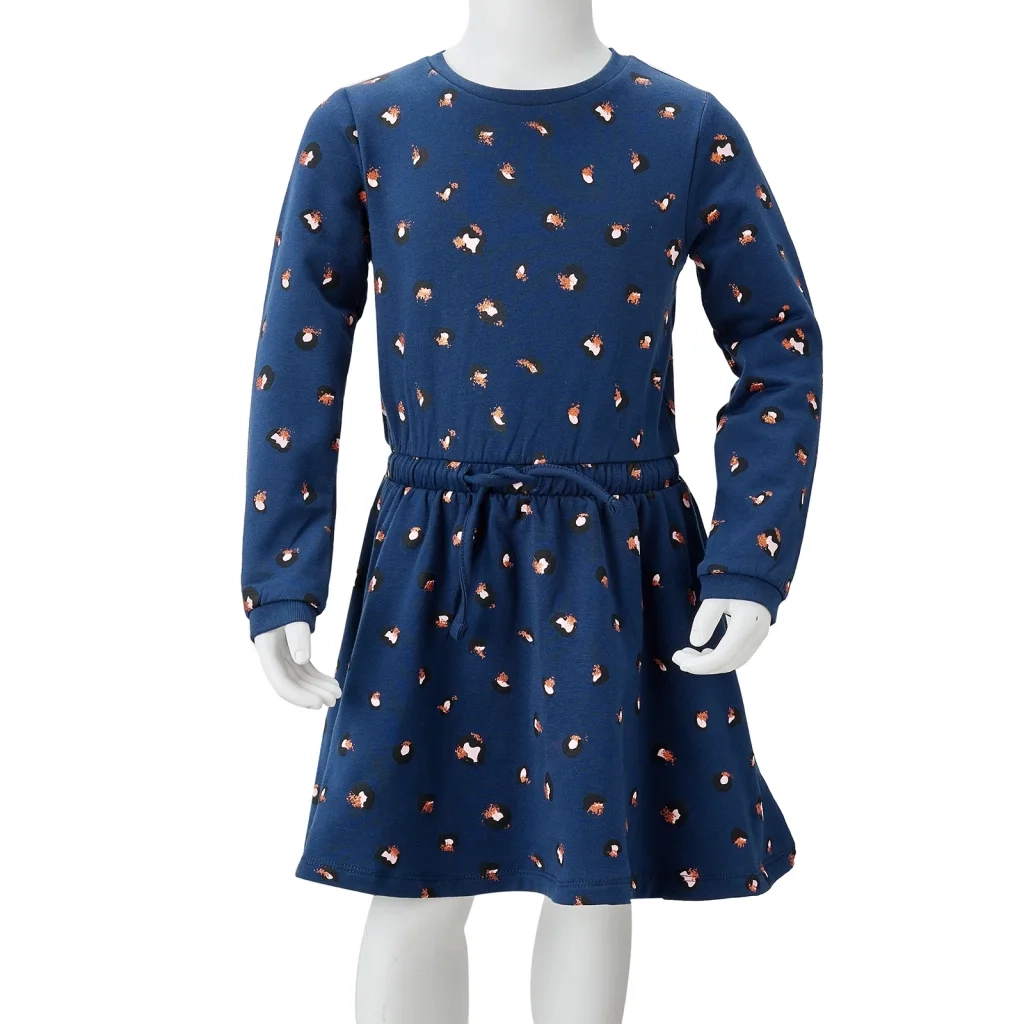 Abito da Bambina a Maniche Lunghe Blu Marino 116 CFW9660923