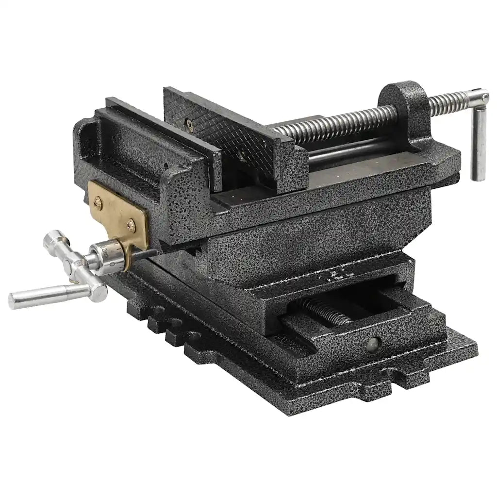 Morsa Manuale Slitta Trasversale per Trapano a Colonna 150 mm 145385