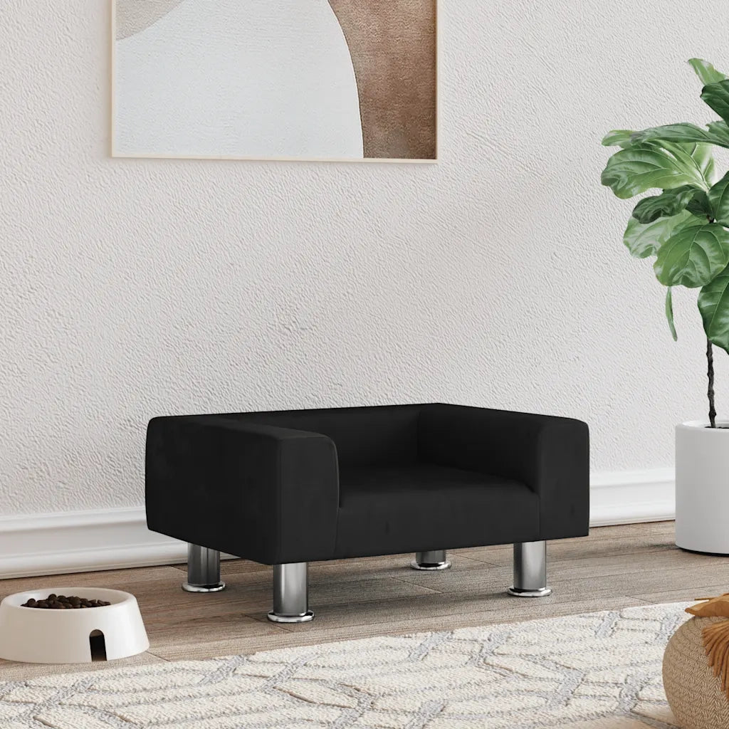 Lettino per Cani Nero 50x40x26,5 cm in Velluto CFW1095840