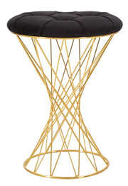Pouf Torre Elegante Nero Ø 41x50