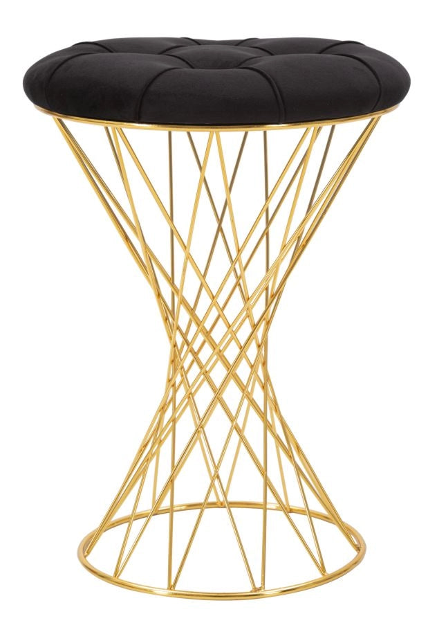 Pouf Torre Elegante Nero Ø 41x50