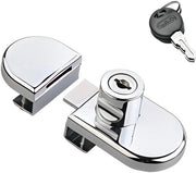 Chiusura a Vetro - Nessuna Foratura - Doppia Bloccatura Porta - 1x Chiave - 3x Gommini - Finestra a Vetro - Misura 53x37mm