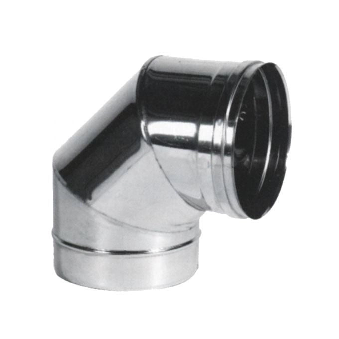 MARAL 8012947985885 Gomito Inox Settori 90° Monoparete Acciaio Inox AISI 316L Finitura Lucida Certificazione V2 colore Acciaio