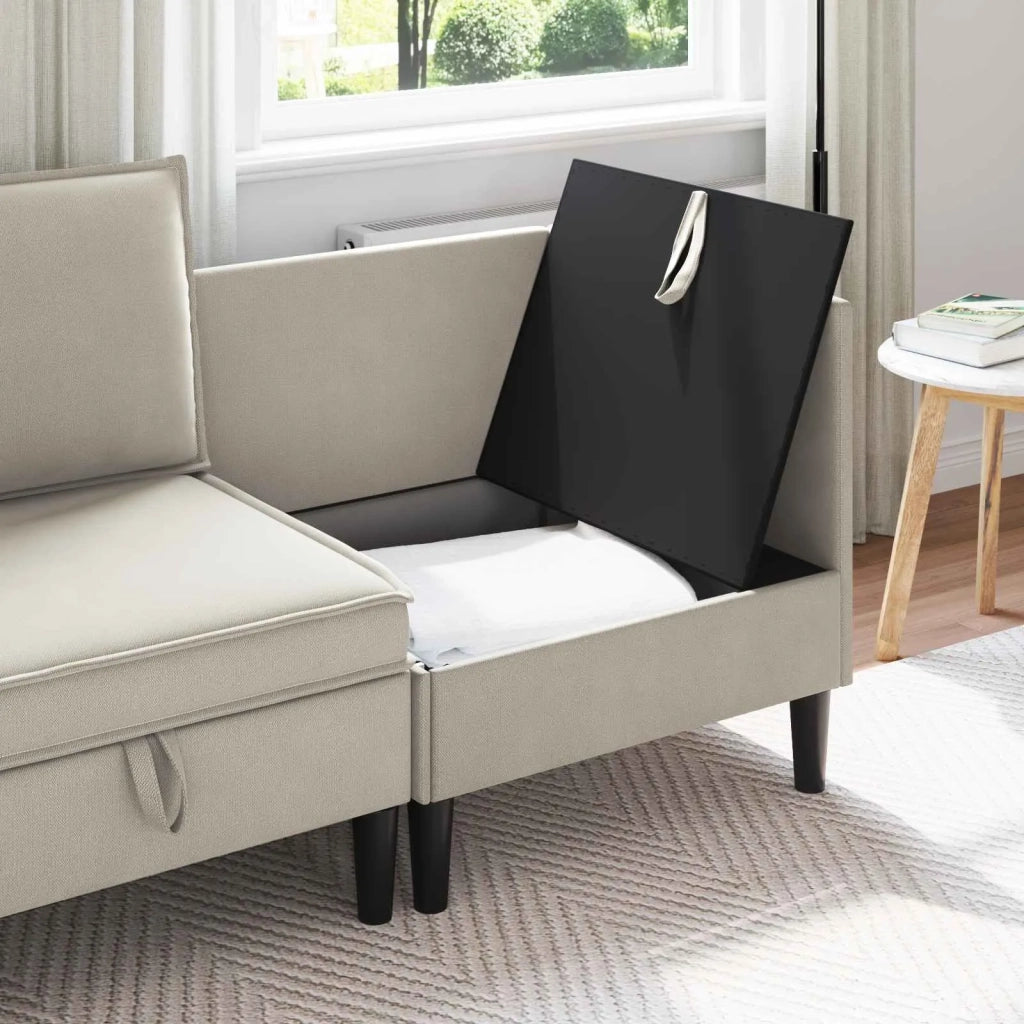 Divano Angolare con Storage Avena Velluto 42027088