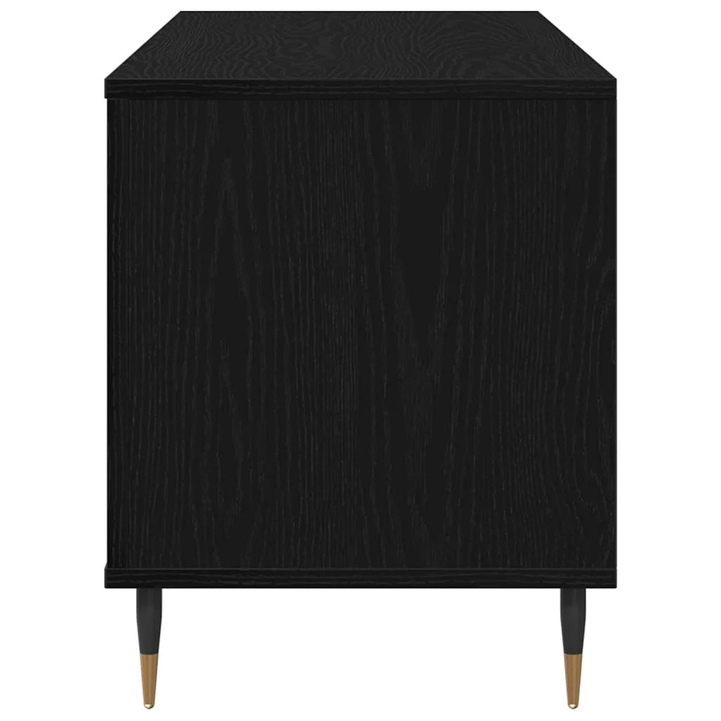 Mobile porta vinili Rovere Nero 100 x 38 x 48 cm 862901
