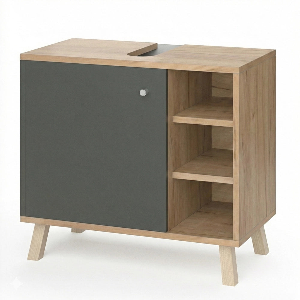 Vicco Mobile sottolavabo per bagno Antracite 60 x 54 cm