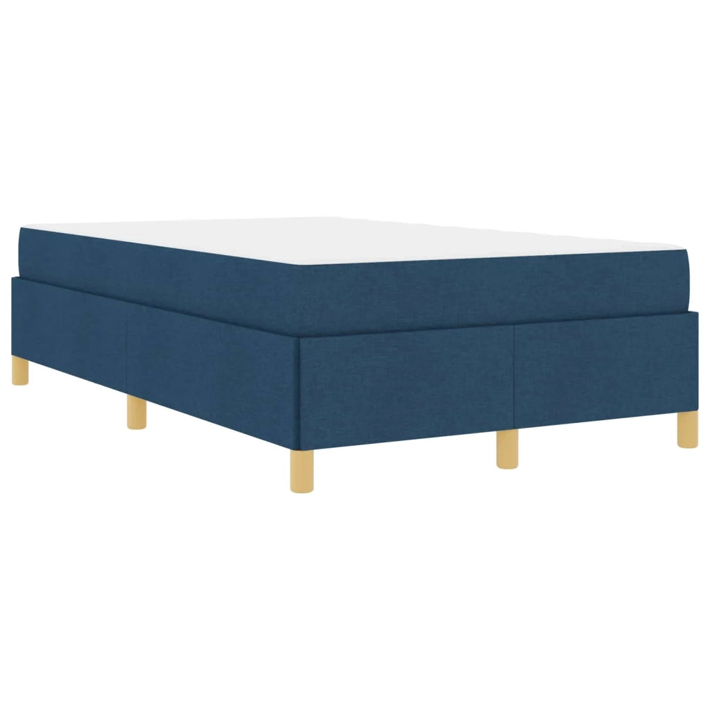 Letto matrimoniale | Letto per adulti | Struttura del letto con materasso Blu 120 x 200 cm Tessuto