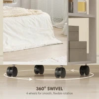 Specchio Porta Gioielli con Luci LED Armadio per Gioielli a Giro di 360° Serratura e Chiavi Superficie Bianca e Rivestimento Beige