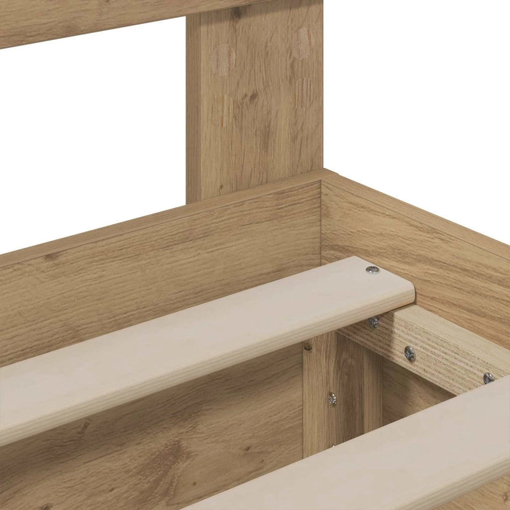Bed Frame with Storage and Headboard Artisan Oak 180 x 200 cm 3445834
