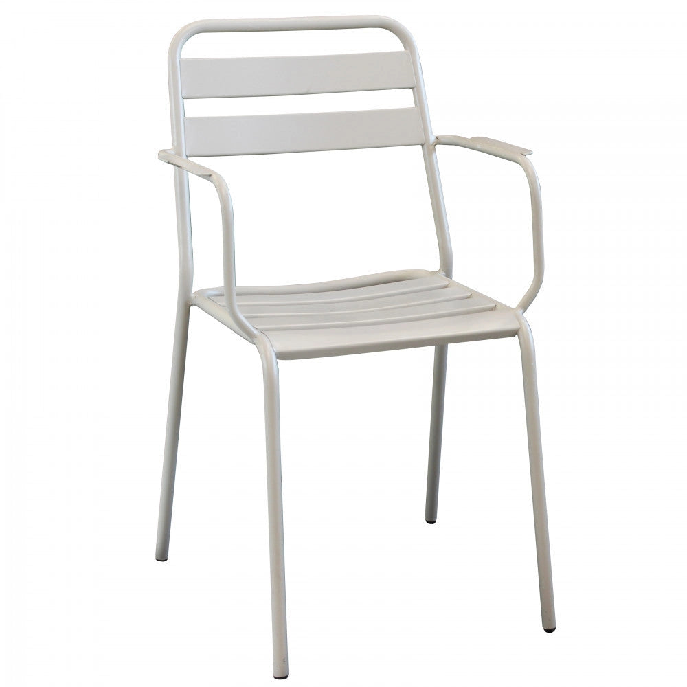 Sedia Bristol Impilabile 51x52x81 h cm in Acciaio Tortora