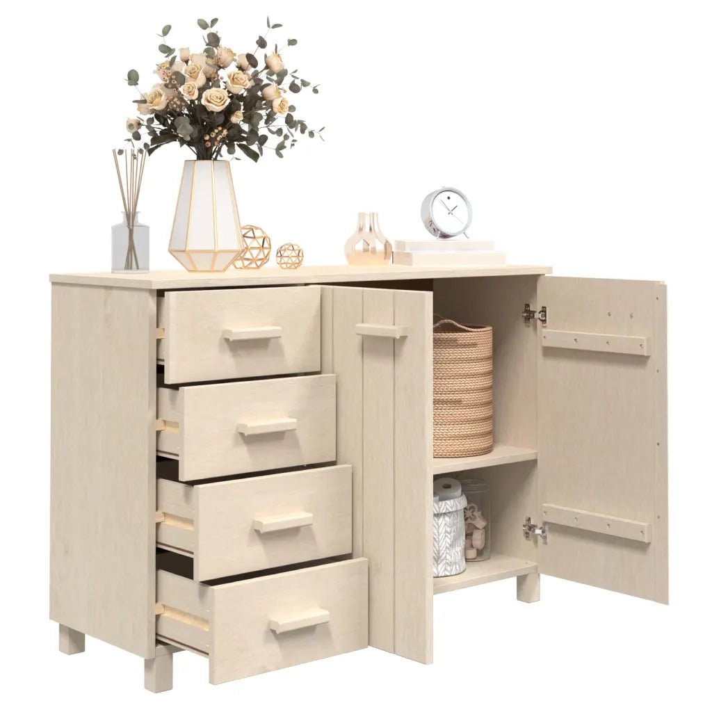 Credenza Miele 113x40x80 cm in Legno Massello di Pino