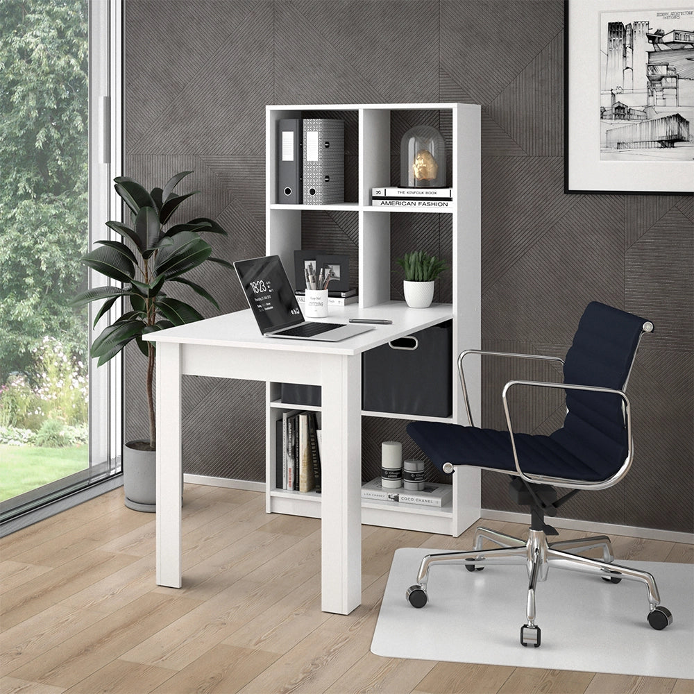 Vicco Scrivania con ripiani Bianco 70 x 122 cm