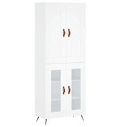 Credenza | Madia | Buffet da pranzo | Armadio da pranzo Bianca 69,5x34x180 cm in Legno Multistrato