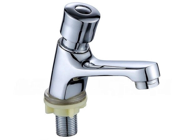 Manicotto per rubinetto bidet, rubinetto timer, adatto per toilette pubblica, acciaio inox cromato (non incluso condotto idraulico)
