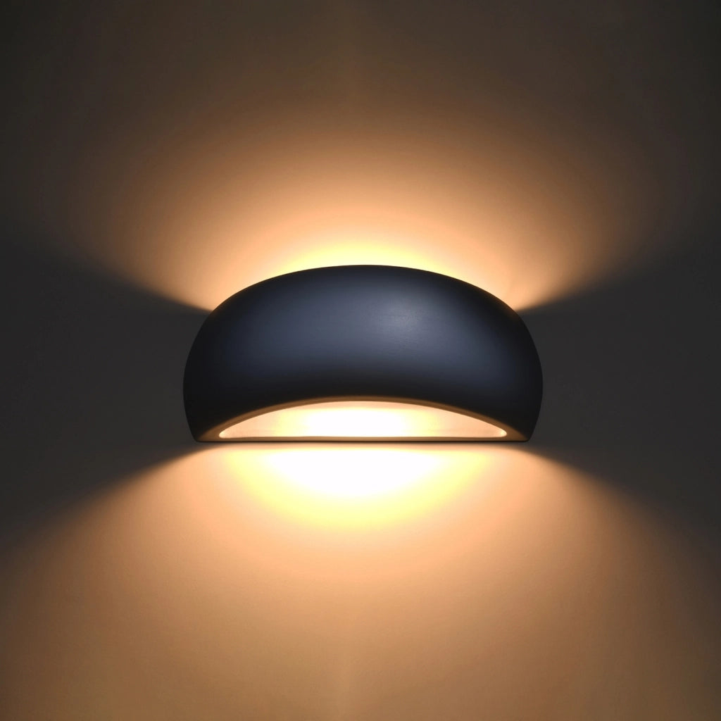 Lampada da parete in ceramica PONTIUS grigio