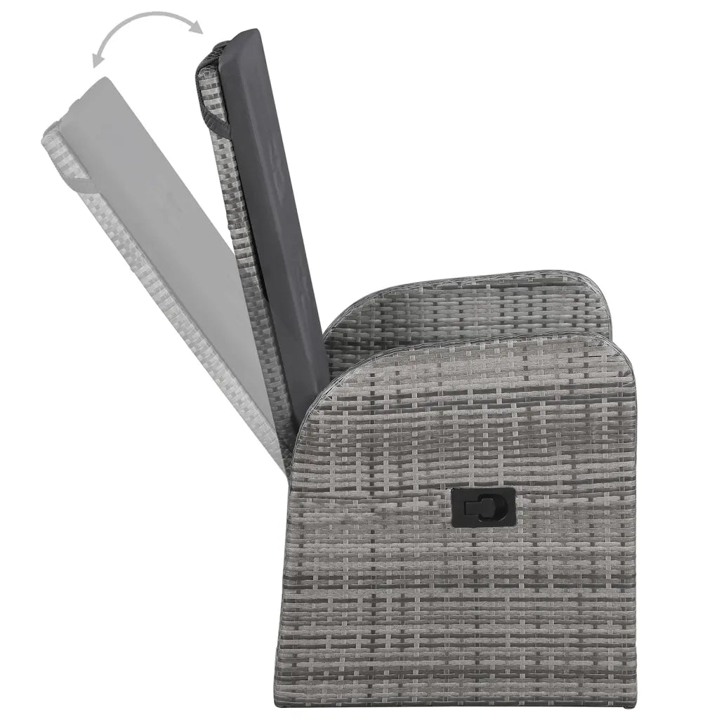 Set Mobili da Pranzo per Giardino 5 pz Grigio 3072146