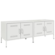 Mobile TV multimediale mensola TV credenza mobile TV sala da pranzo soggiorno camera da letto 2 pezzi 68 x 39 x 50,5 cm acciaio bianco 02_0028544