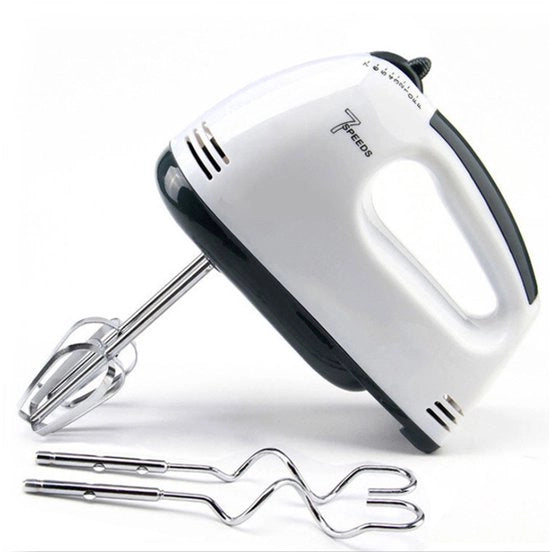 Mixingatore elettrico a 7 velocità con lama e lama tradizionale, confezione di trasporto con chiusura a click, 250 W, bianco