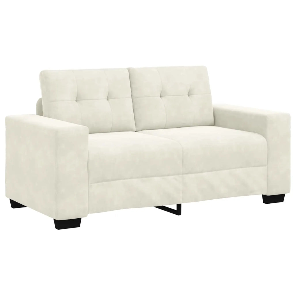 | Divano a due posti | con cuscino Crema Velluto 4105118