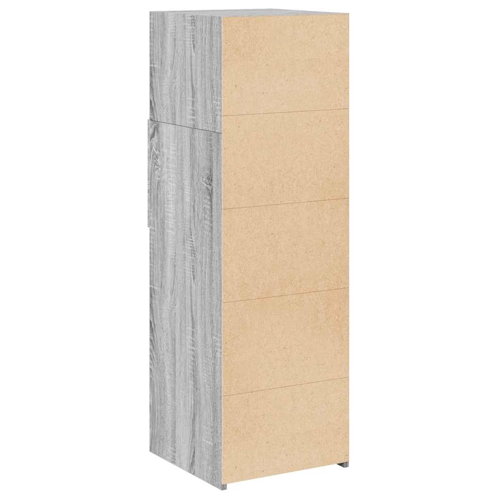 Buffet credenza cassettiera armadio mobile contenitore organizer cucina soggiorno salotto rovere Sonoma alto 40 x 42,5 x 124 cm legno ingegnerizzato grigio 02_0035362