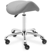 Sgabello da sella per cavallo capacità 150 kg grigio scuro lega di alluminio PVC PU ​​compensato schiuma sintetica grigio scuro 14_0010086