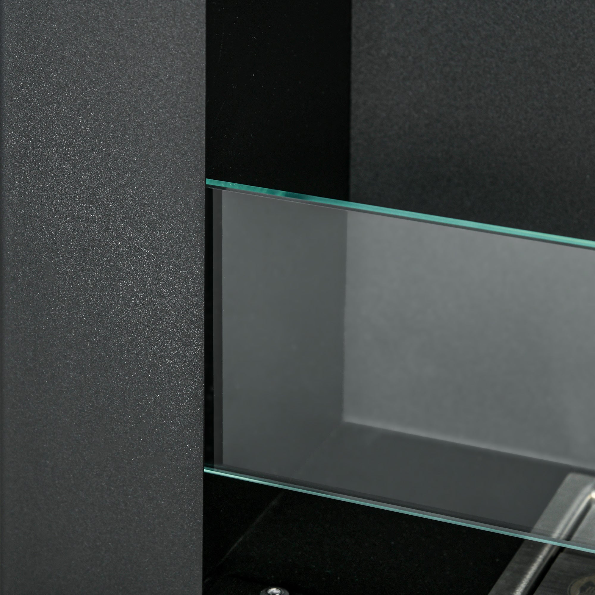 Camino a Bioetanolo da Incasso 90x15x40 cm 2 Bruciatori da 0,85L in Acciaio Inox Nero