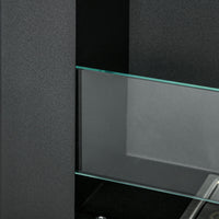 Camino a Bioetanolo da Incasso 90x15x40 cm 2 Bruciatori da 0,85L in Acciaio Inox Nero