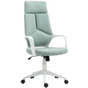 Sedia da Ufficio in Tessuto con Dondolo, Altezza Regolabile e Seduta Girevole, 63x63x117-127 cm, Verde