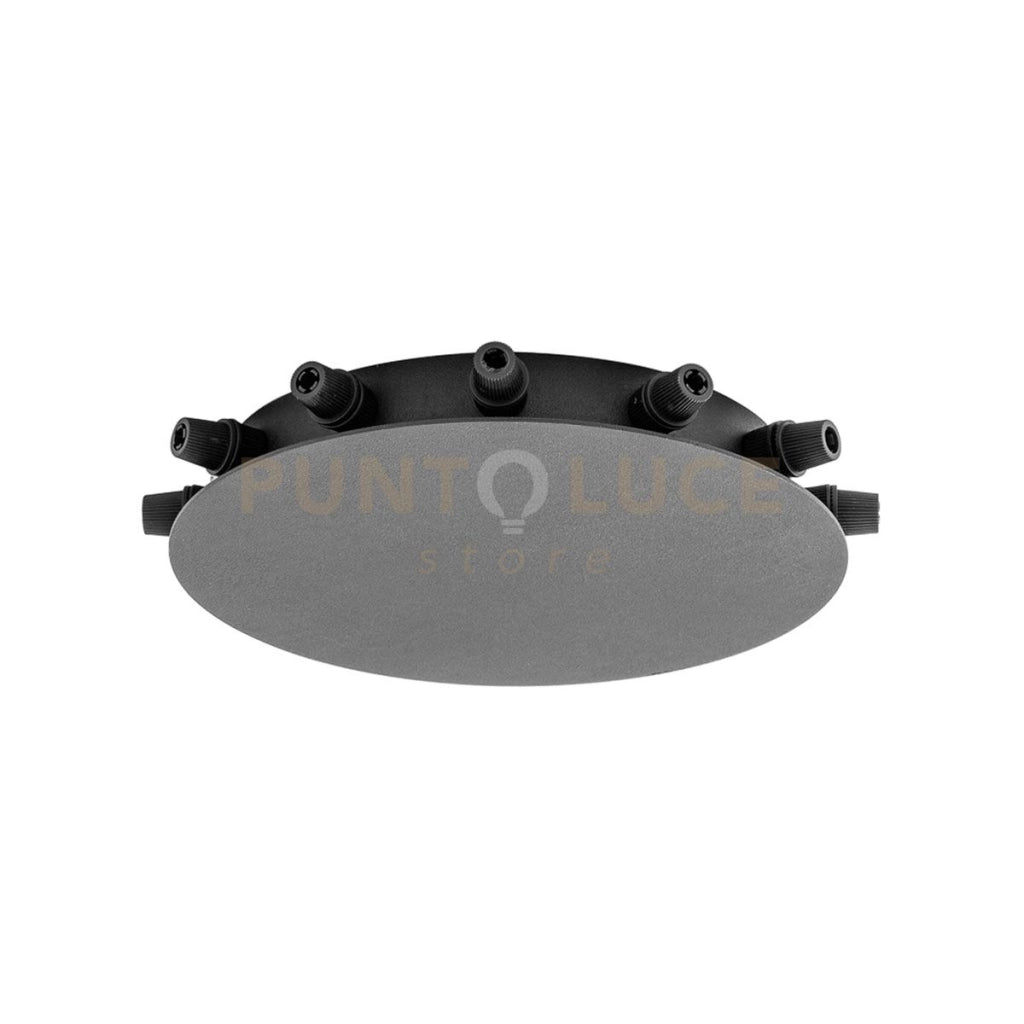 GSOB02- ROSONE 12 FORI NERO SATINATO IN METALLO PIU' ACCESSORI INCLUSI