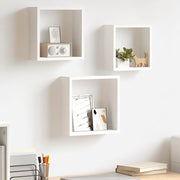 Mensole a Cubo da Parete 3 pz Bianco in MDF cod mxl 33293