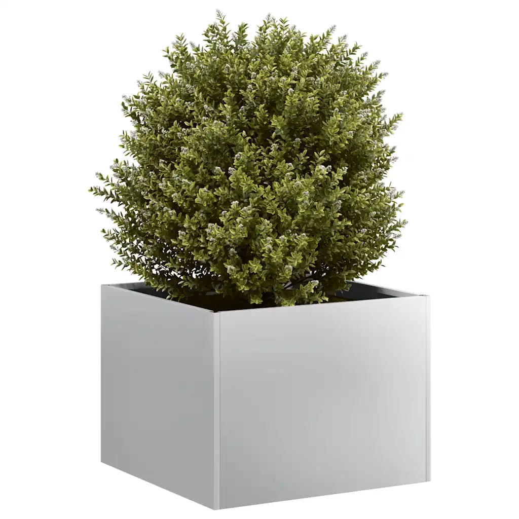 Fioriera | Cassetta per fiori | Vaso 40x40x30 cm in Acciaio Zincato