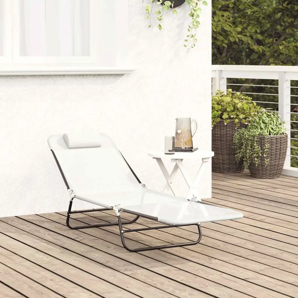 Lettino prendisole pieghevole Crema 182 x 55 x 85,5 cm 42003152
