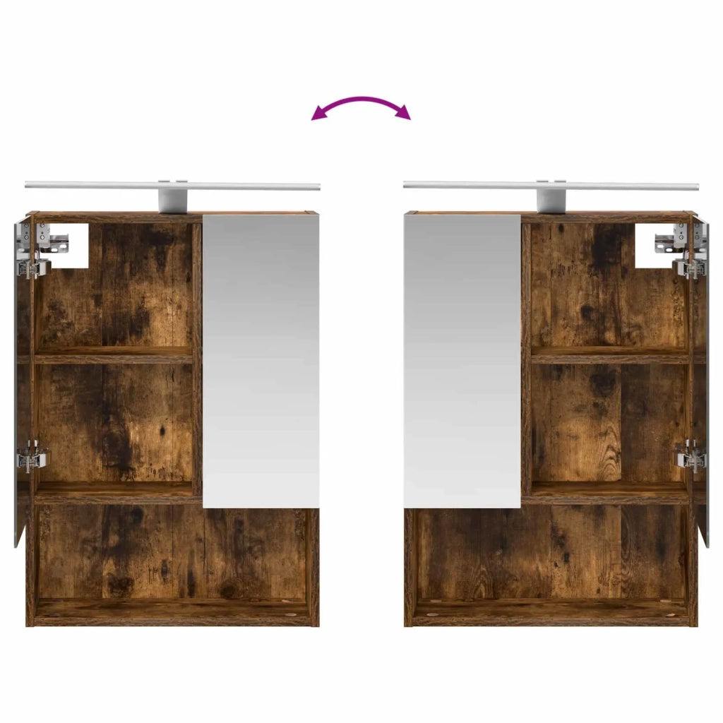 Set di mobili per il bagno 5 pcs Rovere Fumo 3406803