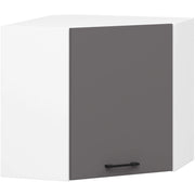 Mobile da cucina pensile ad angolo sistema AKORD OLIWIA Bianco 60 cm 1 anta inserto frontale Grigio Grafite 60x30x58 cm