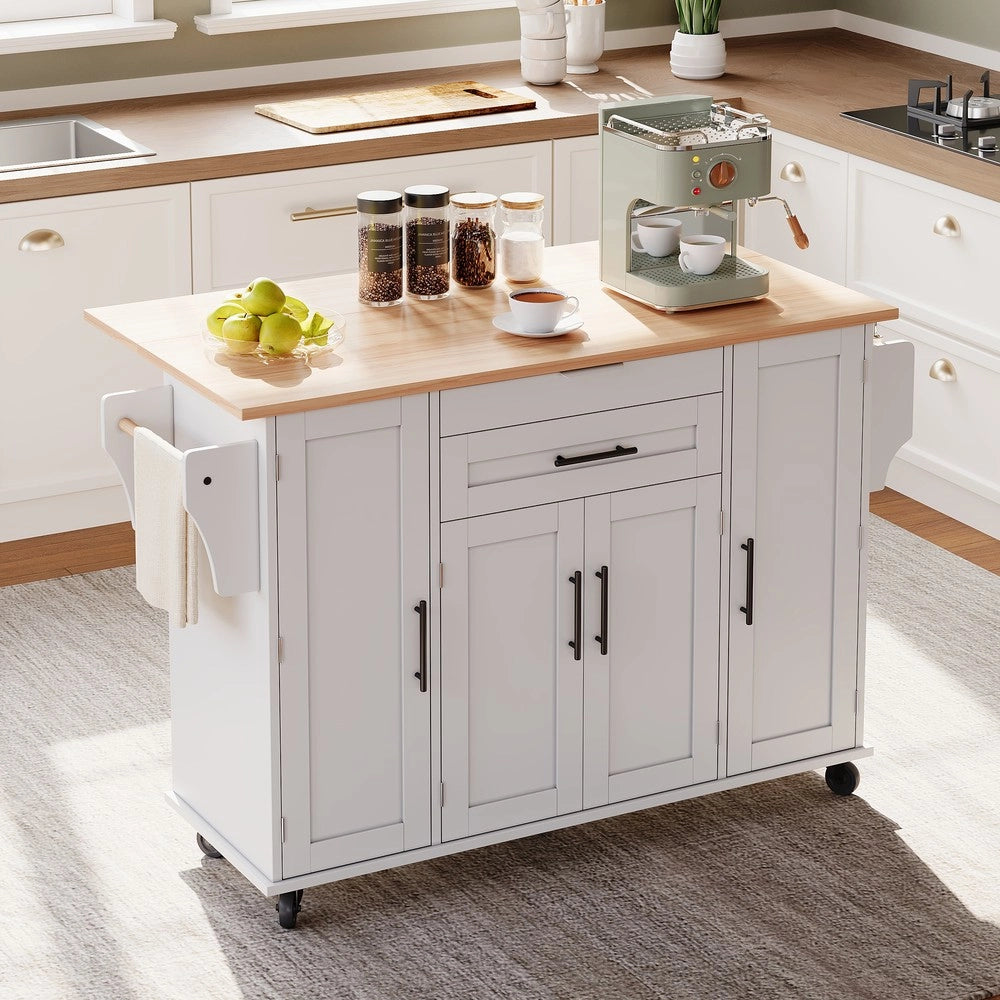 Carrello da Cucina con Piano Allungabile ¨C Xylo ¨C 120x45 cm, Legno