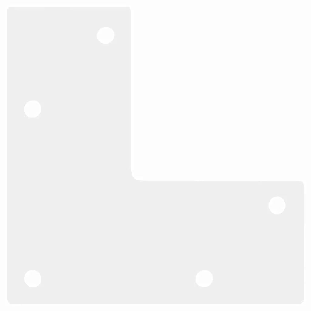 Set di 4 gambe coniche regolabili per tavolo consolle 72 x 73 cm in acciaio bianco 02_0056814
