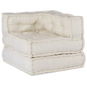 Divano | Divano da soggiorno | Sofa Componibile Crema 70x70x54 in Tessuto