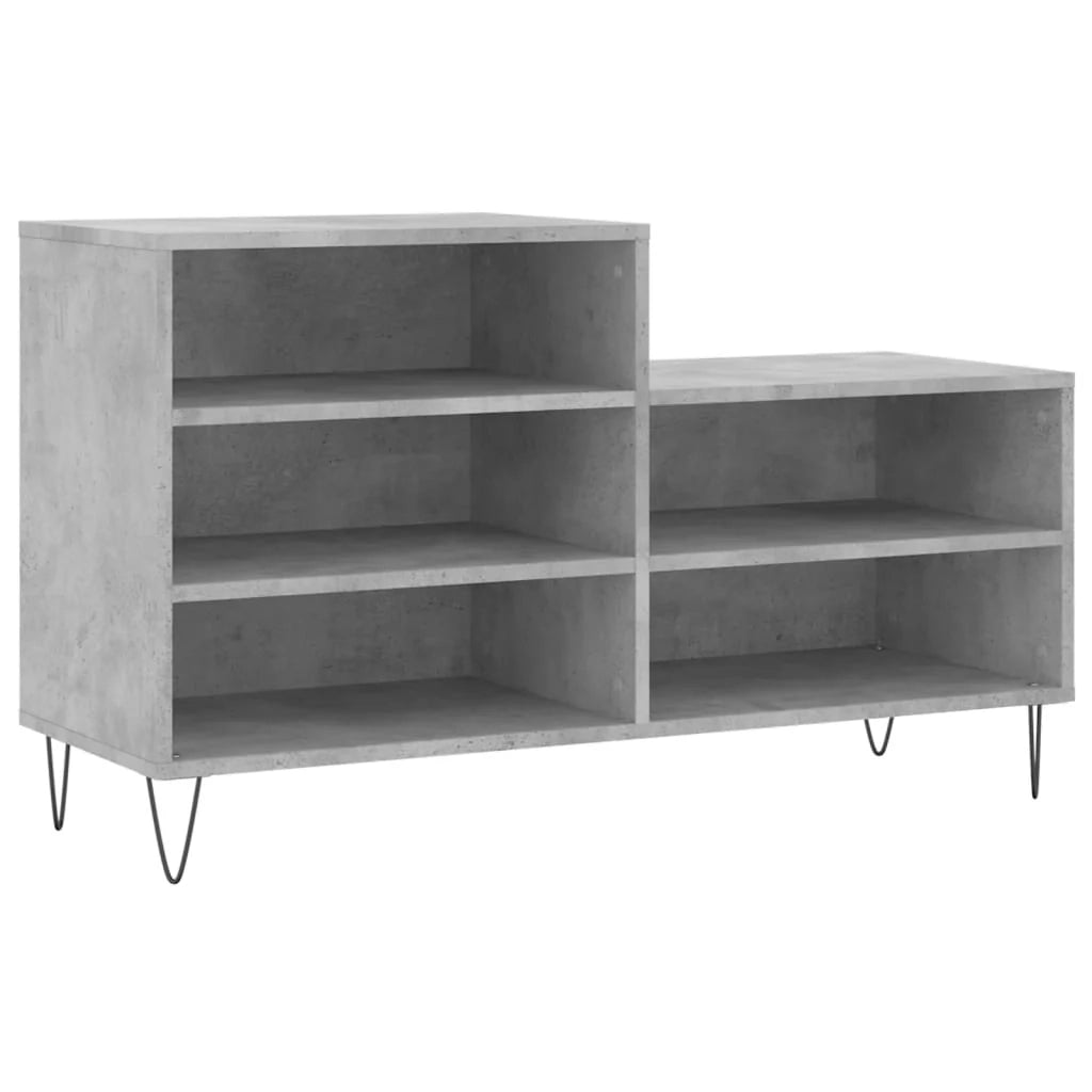 Scarpiera mobile contenitore per scarpe mobile per ingresso/corridoio/soggiorno 102 x 36 x 60 cm legno ingegnerizzato grigio 02_0021800