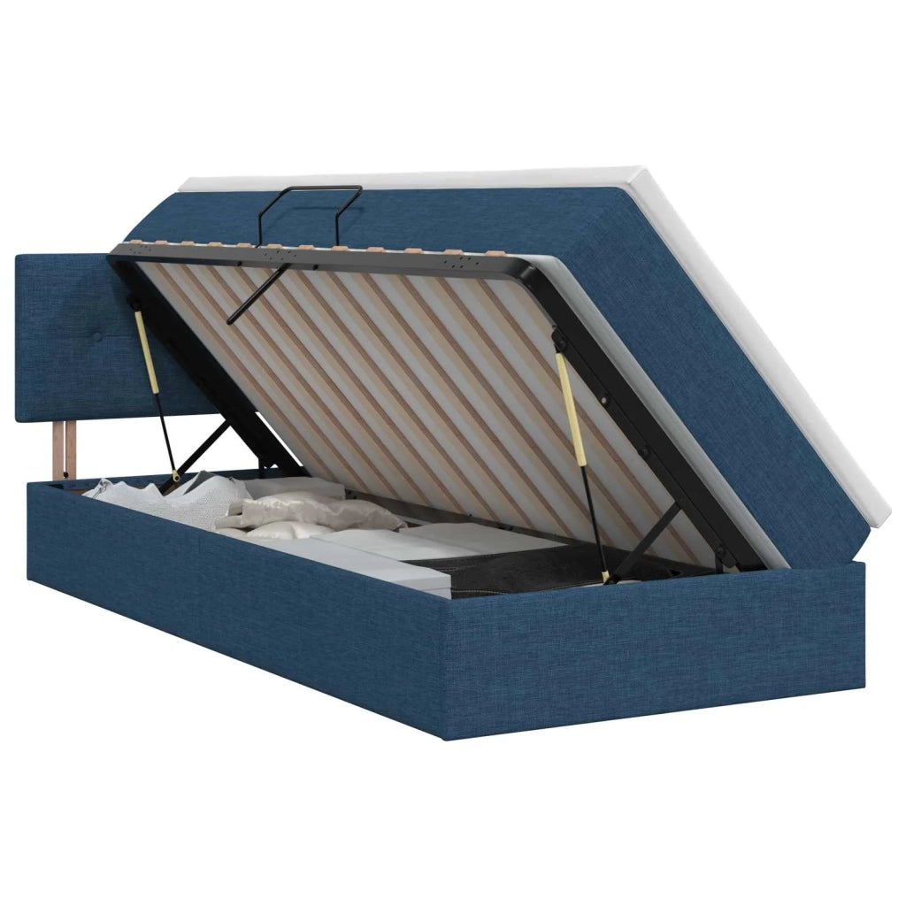 Letto con contenitore e materasso Blu 90 x 200 cm Velluto 3458600