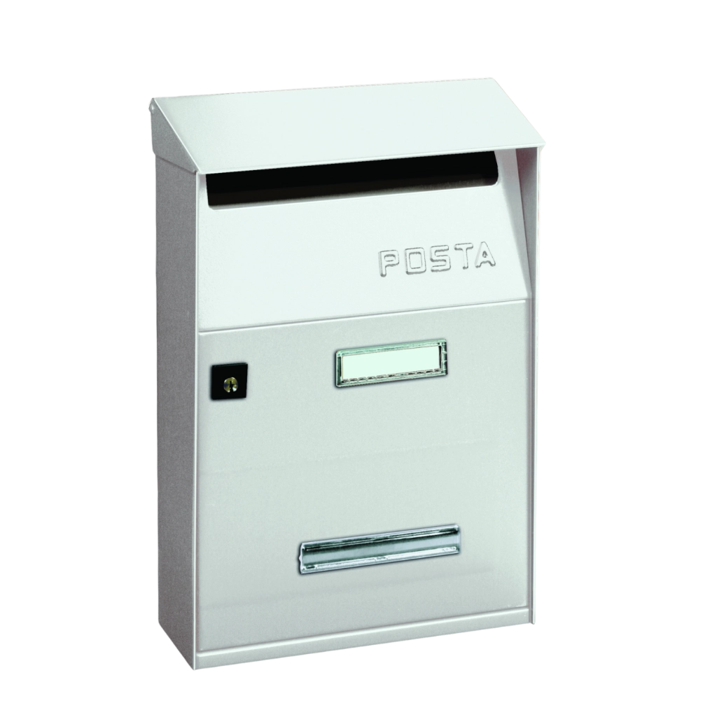 ALUBOX FT Cassetta Postale Da Esterno 32,5X22X11 Cm Cassetta Posta Con Tettuccio Superiore Cassetta Lettere Prelievo Frontale Cassetta Della Posta Formato Lettera COLORE: BIANCO