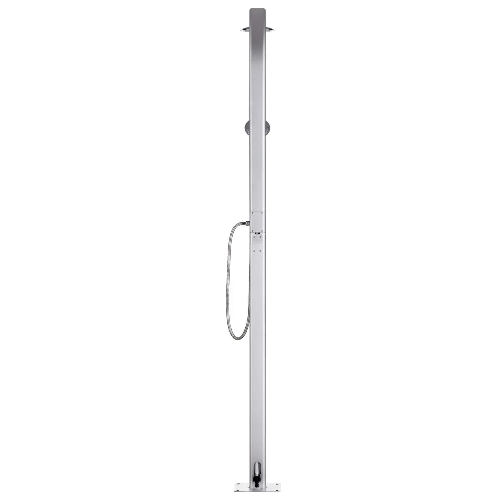 Doccia da Giardino con Base Grigia 220 cm in Alluminio CFW1641768