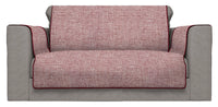Copridivano con Copri Braccioli Seduta 60 cm in Poliestere Bordeaux