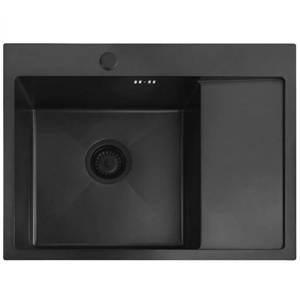 Lavello In Acciaio Fin Black con rubinetto da cucina