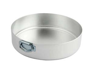 TORTIERA CILINDRICA ALTA IN ALLUMINIO CON ANELLO  cm.24